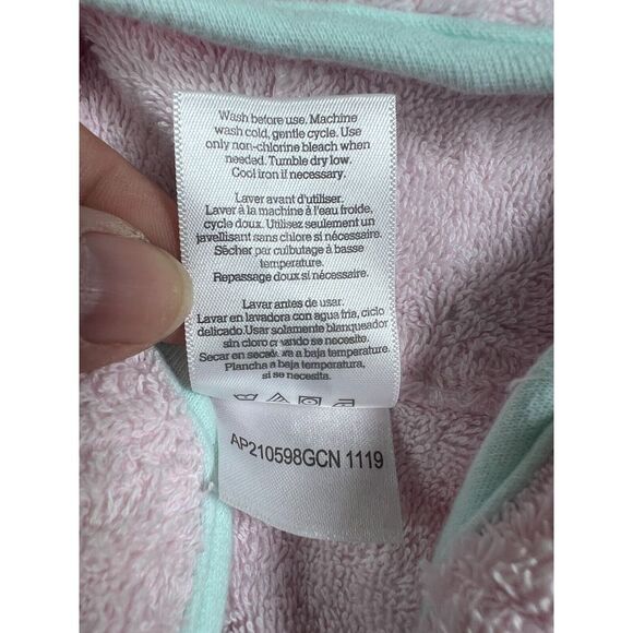 Just Born Baby Girl Pink Hooded Octopus Bath Robe Size 0-9 Months Terry Cloth - Picture 3 of 8